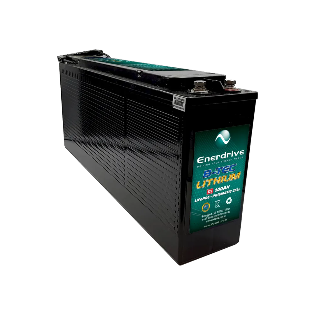 B-TEC 100amp / 12v LiFePO4 Slim Case Battery